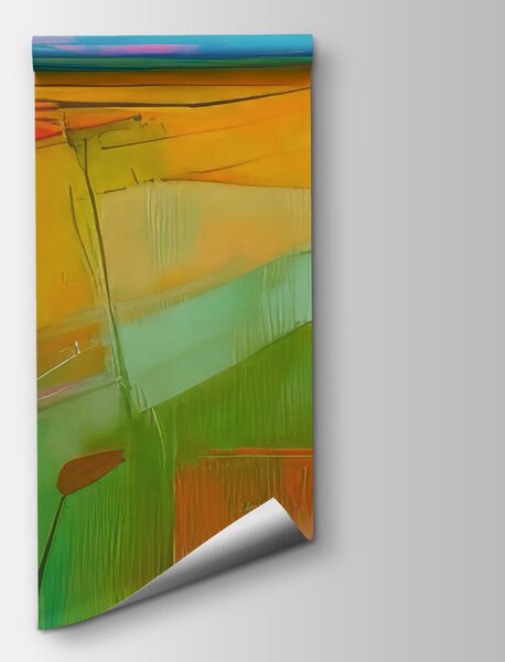 Fototapet Tablou colorat reprezentând un robot, Fototapet abstracte, Fototapet populare, w09096 - Tapeko.ro