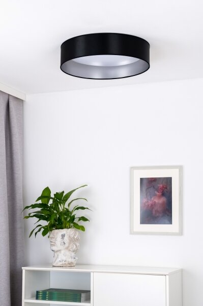 Plafonieră LED Duolla ROLLER LED/24W/230V d. 45 cm negru/argintiu