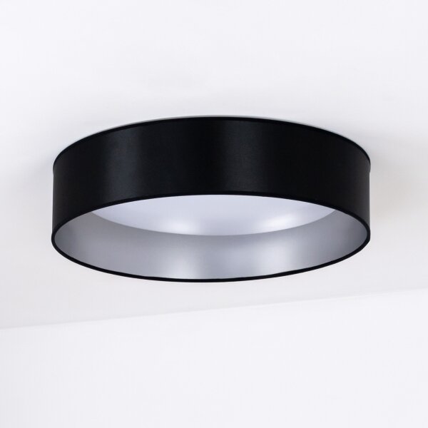 Plafonieră LED Duolla ROLLER LED/24W/230V d. 45 cm negru/argintiu