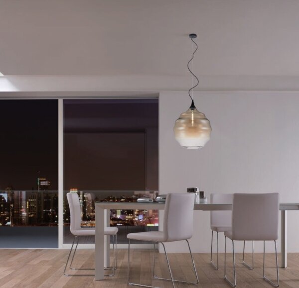 Lustră pe cablu Redo 01-1844 SLAG 1xE27/42W/230V d. 40 cm bej