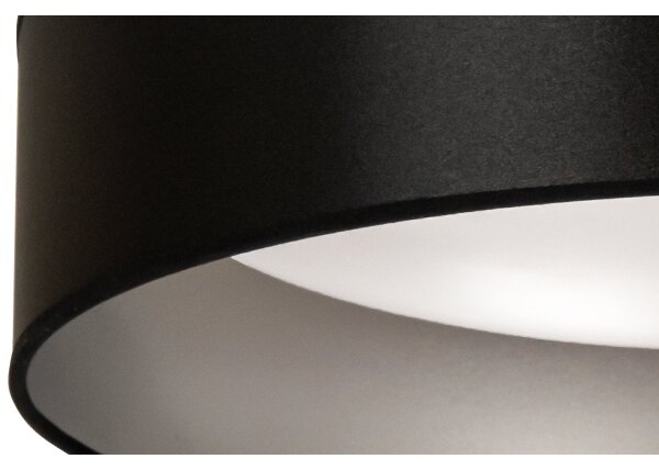 Plafonieră LED Duolla ROLLER LED/24W/230V d. 45 cm negru/argintiu