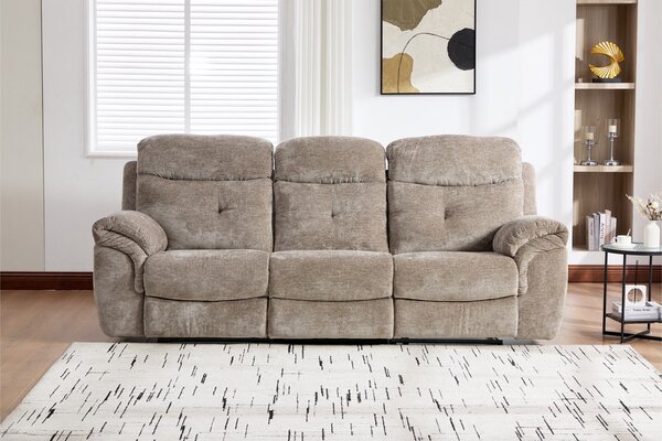 Canapea dumonde 3 locuri cu 2 reclinere manuale Norven 249x105 cm