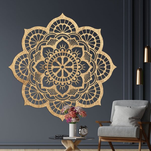 Decorațiune de perete cu simbolismul mandalei, floare de lotus | MYSTICA