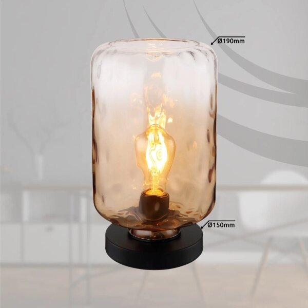 Lampă de masă Globo 16046TA DARINA 1xE27/60W/230V maro