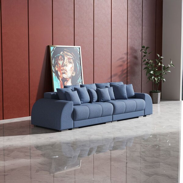 Canapea extensibilă dumonde cu 2 lăzi de depozitare Verona Enjoy Blue 310x120 cm