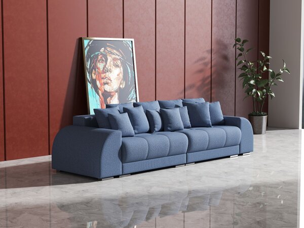 Canapea extensibilă dumonde cu 2 lăzi de depozitare Verona Enjoy Blue 310x120 cm