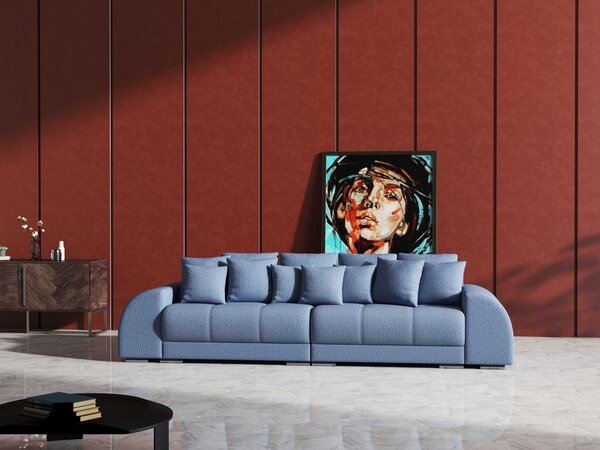Canapea extensibilă dumonde cu 2 lăzi de depozitare Verona Enjoy Blue 310x120 cm