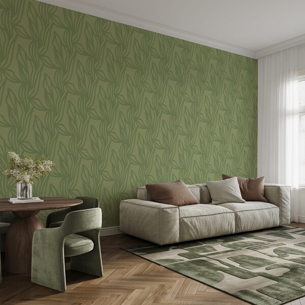 Fototapet Model verde cu frunze, Fototapet frunze, Fototapet populare, t00817v1 - Tapeko.ro