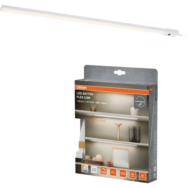 Osram - Lampă LED reglabilă pentru podea cu senzor BATTEN LED/11W/230V 2700/4000/6500K 81,7 cm