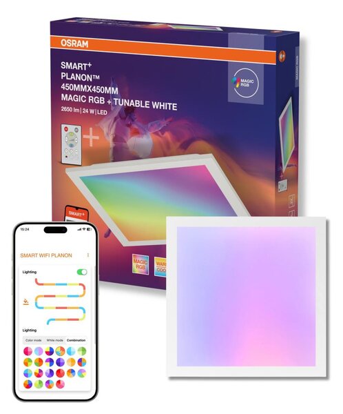 Osram - LED RGBW plafonieră dimerizabilă SMART+ MAGIC LED/24W/230V 45x45 cm Wi-Fi