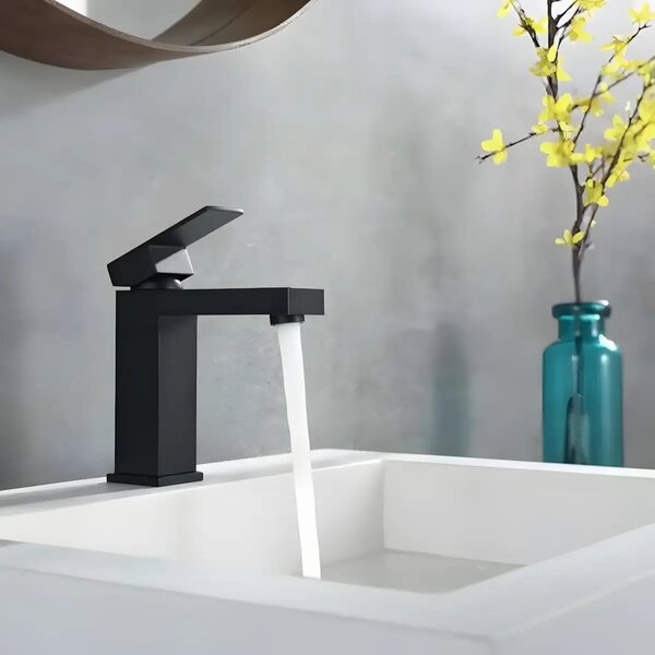 Baterie lavoar ST2532BL, Monocomanda, Cartus Ceramic, Negru Mat