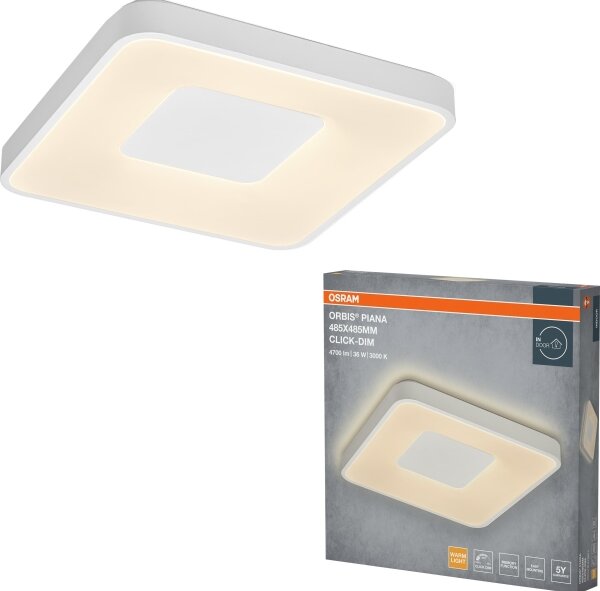 Osram - Plafonieră LED reglabilă ORBIS PIANA LED/36W/230V 48,5x48,5 cm albă
