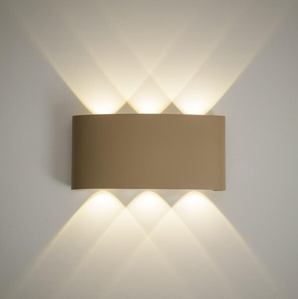 Aplica de perete LED pentru exterior ARROW LED/6W/230V IP54 bej