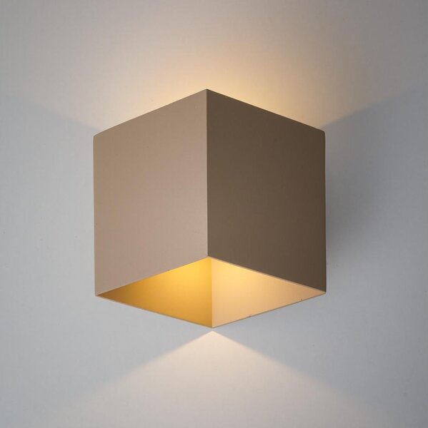 Aplica LED de perete pentru exterior CUBE LED/5W/230V IP54 bej