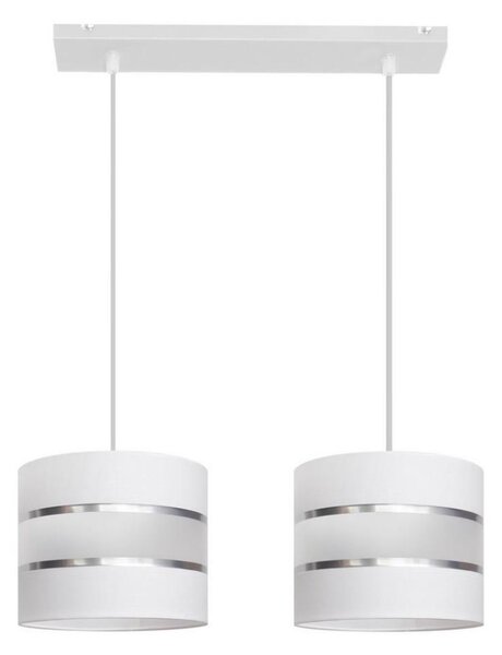 Lustră pe cablu HELEN 2xE27/15W/230V albă