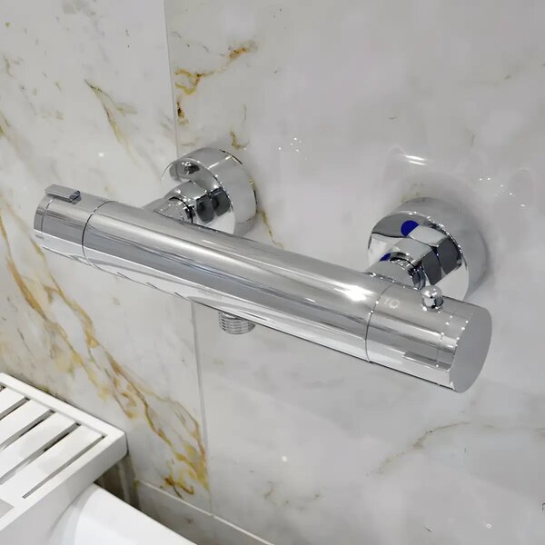 Baterie Cada si Dus cu Termostat ST6102, Material Alama, Finisaj Cromat, Filtru Murdarie