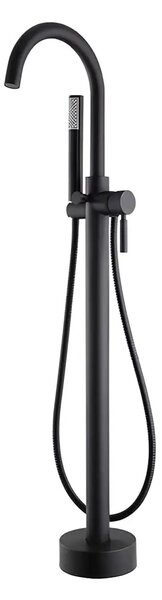 Baterie Cada Freestanding Diplon, ST0801BL, Material Alama, Finisaj Negru Mat, Pipa Pivotanta, Cartus Ceramic