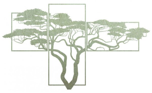 Pictură bonsai din lemn în trei părți - SKALICEF