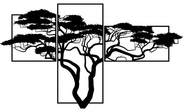 Pictură bonsai din lemn în trei părți - SKALICEF