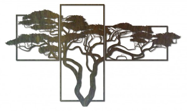 Pictură bonsai din lemn în trei părți - SKALICEF
