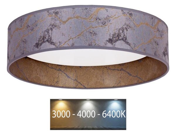 Plafonieră LED Brilagi VELVET LED/24W/230V 3000/4000/6400K gri/auriu