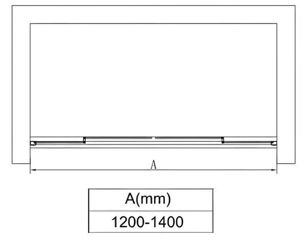 Usa De Dus Art 120-140cm, Latime Ajustabila, Sticla Securizata 6mm, Profil Aluminiu Cromat