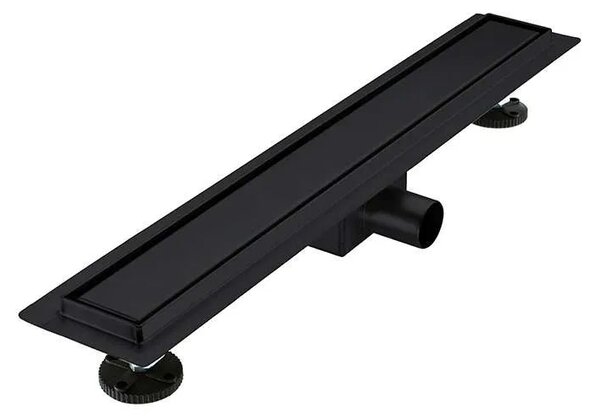 Rigola De Dus ZenFlow MB2 650mm, Faiantabila, Otel Inoxidabil, Negru Mat
