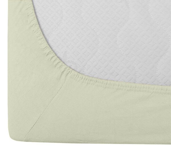 Cearsaf jersey cu lycra crem deschis 90 x 200 cm