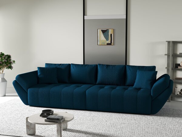 Canapea extensibilă dumonde cu ladă de depozitare Berlin Enjoy Petrol 300x100 cm