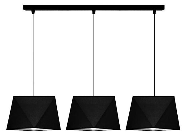 Lustră pe cablu DIAMENT 3xE27/60W/230V negru