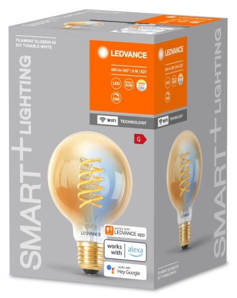 Bec LED dimabil Ledvance SMART+ GLOBE E27/8W/230V 2200-5000K Wi-Fi