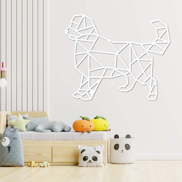 Pictură murală geometrică sculptată cu câine - HAFFO
