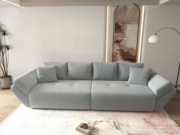 Canapea extensibilă dumonde cu ladă de depozitare Berlin Zoom Gri 300x100 cm