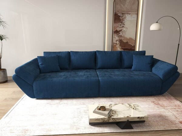 Canapea extensibilă dumonde cu ladă de depozitare Berlin Zoom Blue 300x100 cm
