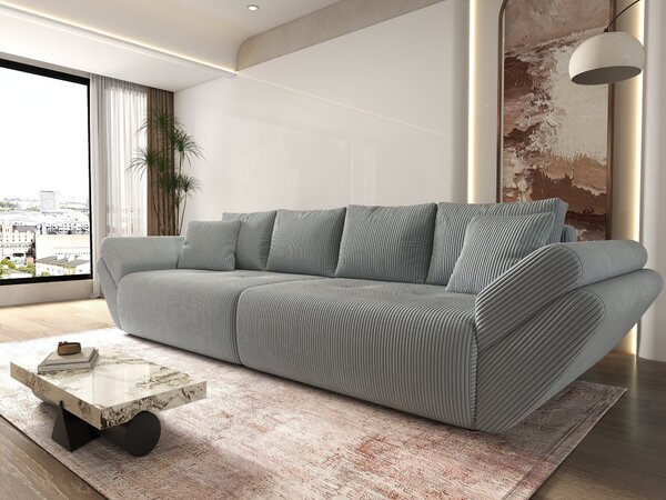 Canapea extensibilă dumonde cu ladă de depozitare Berlin Zoom Gri 300x100 cm