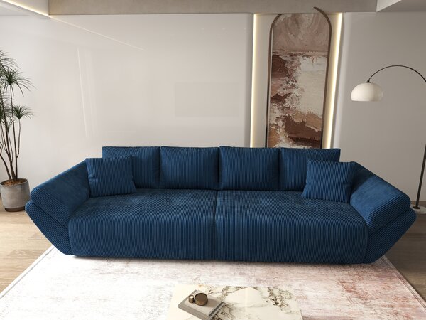 Canapea extensibilă dumonde cu ladă de depozitare Berlin Zoom Blue 300x100 cm