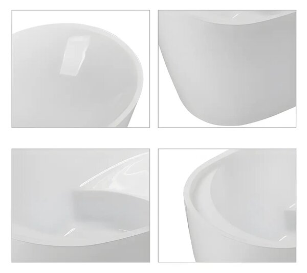 Cada Freestanding Sara 130x70cm, Acril, Alb