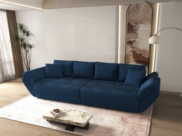 Canapea extensibilă dumonde cu ladă de depozitare Berlin Zoom Blue 300x100 cm