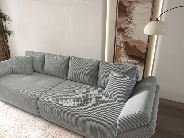 Canapea extensibilă dumonde cu ladă de depozitare Berlin Zoom Gri 300x100 cm