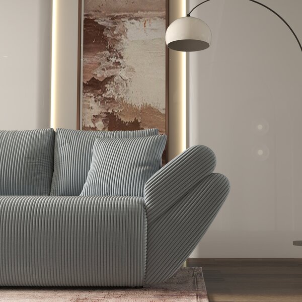 Canapea extensibilă dumonde cu ladă de depozitare Berlin Zoom Gri 300x100 cm