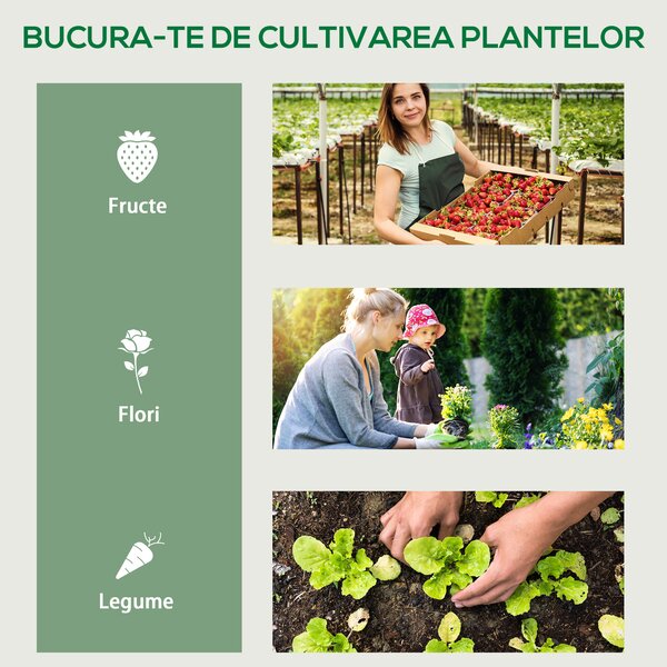 Outsunny Sera verticala pentru plante cu rastel cu 4 rafturi, sera din otel si PVC alb pentru balcon si terasa, 69x50x165cm | Aosom Romania