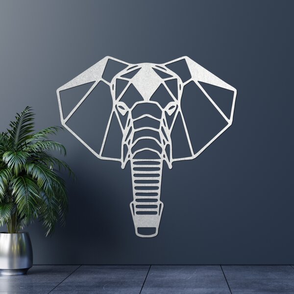 Decorațiune murală din lemn cu cap de elefant | ROYON