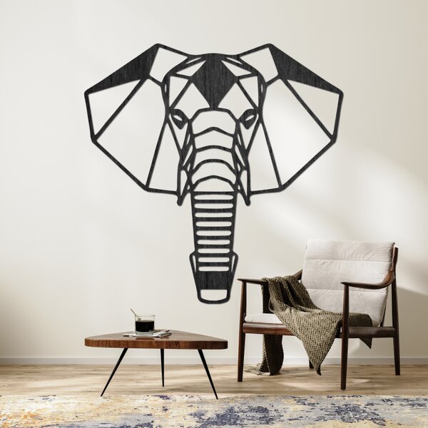 Decorațiune murală din lemn cu cap de elefant | ROYON