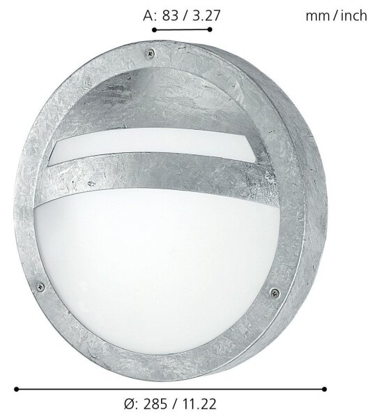 Eglo 88119 - Aplica de perete pentru exterior SEVILLA 1xE27/15W/230V IP44