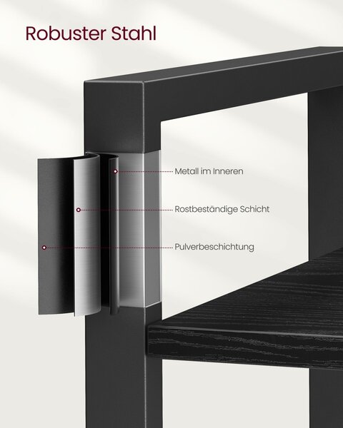Biblioteca Vasagle Negru 80x30x184.3 cm