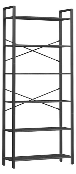 Biblioteca Vasagle Negru 80x30x184.3 cm