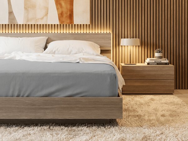 Cearsaf Jersey cu elastic 180 x 200 cm gri deschis
