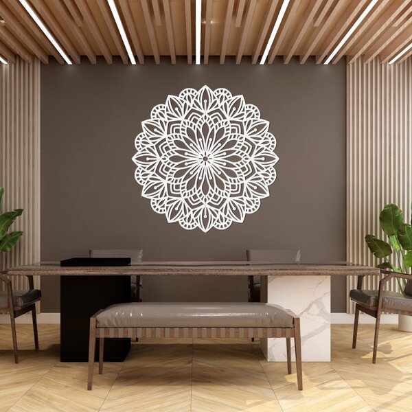Mandala din lemn pe perete, esență florală | ESSENTIA