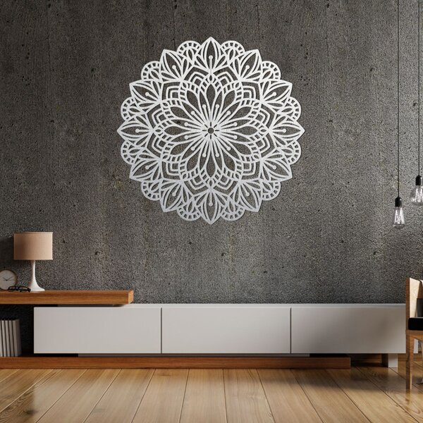 Mandala din lemn pe perete, esență florală | ESSENTIA