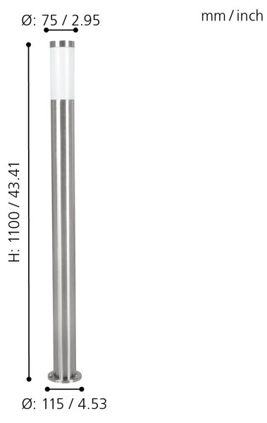 EGLO 81752 - Corp de iluminat exterior HELSINKI 1xE27/15W/230V IP65